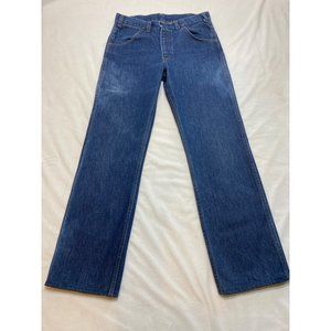 1980s Vintage Saddle King Blue Work Jeans, Size 32" x 30.5" Real Workwear